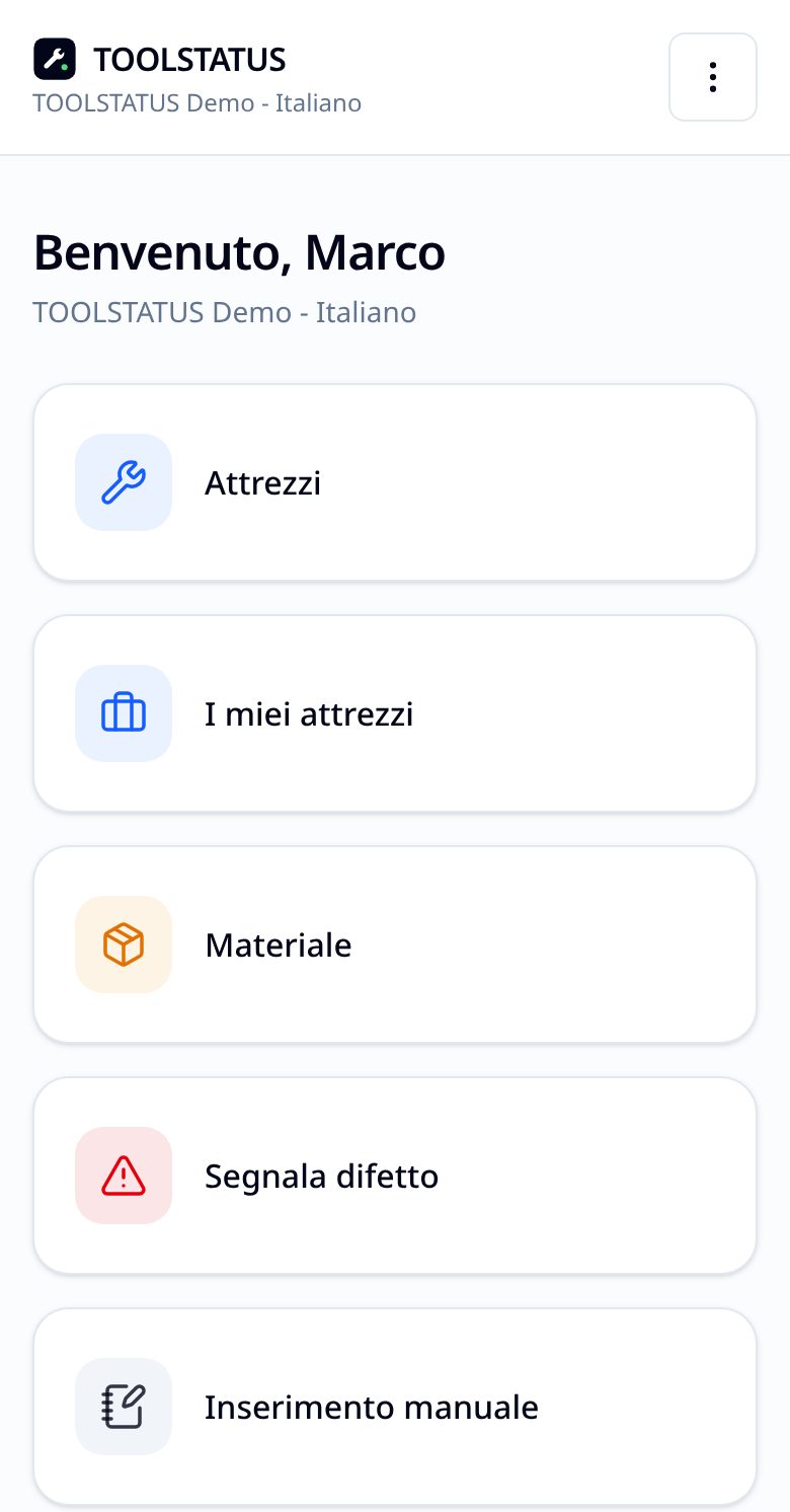 Panoramica Worker di TOOLSTATUS su smartphone